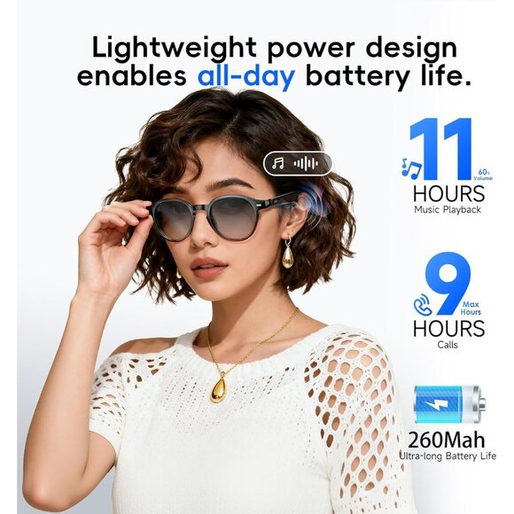 AI Smart Glasses ChatGPT Translation Blue Light Polarized Photochromic Lenses - Picture 5 of 8